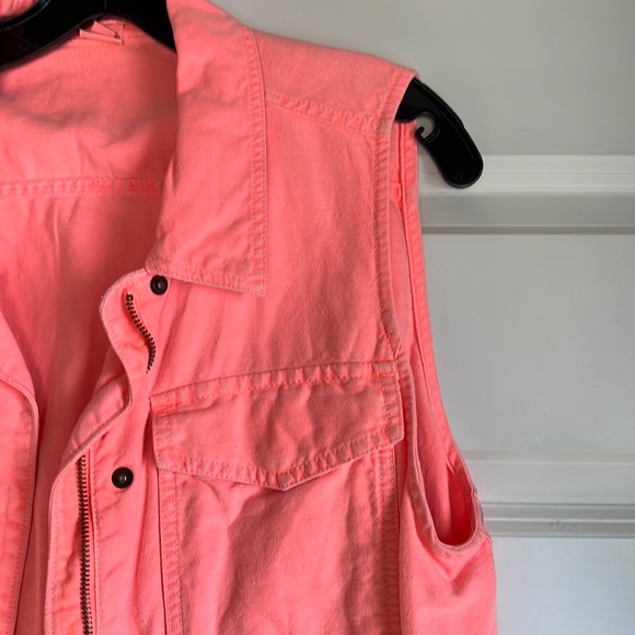 J.Crew Neon linen blend vest - Picture 2 of 5